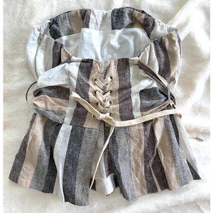 Strapless Striped Top - Small